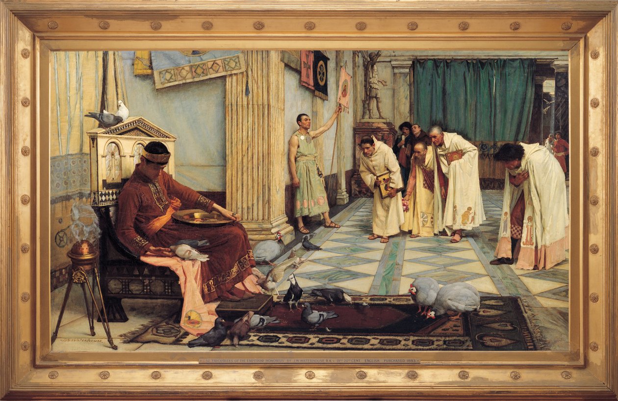 Honorius császár kedvencei alkotó: John William Waterhouse