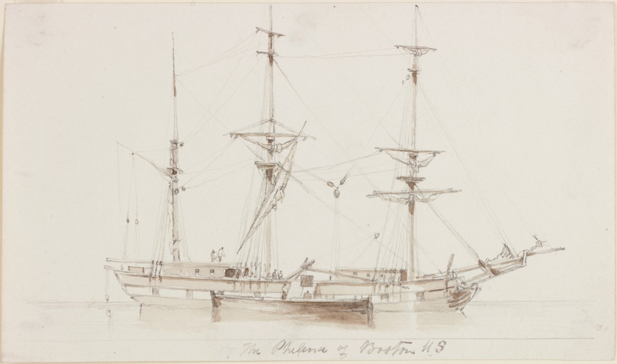 The Philena of Boston USA (ceruza és akvarell papíron) alkotó: John Wilson Carmichael