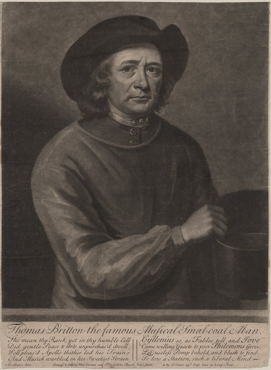 Thomas Britton, metszette John Simon (1675-1751), 1703 (metszet) alkotó: John Wollaston