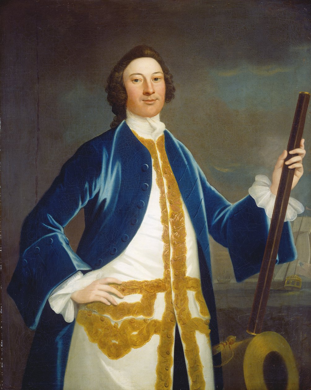 Azonosítatlan brit tengerésztiszt, 1745 körül alkotó: John Wollaston