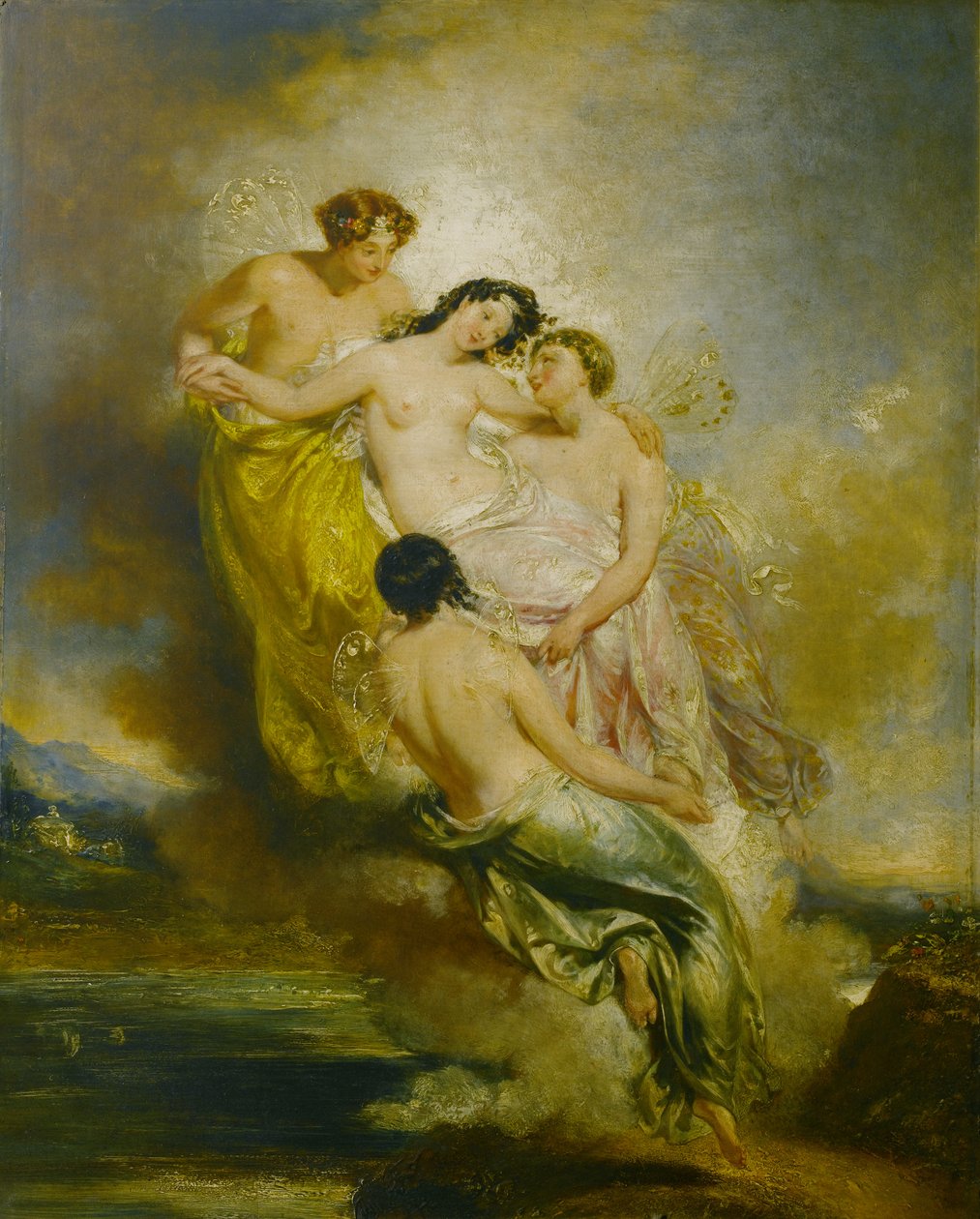 Psyché, amelyet Zephyrs szállított az Öröm völgyébe, 1826 alkotó: John Wood