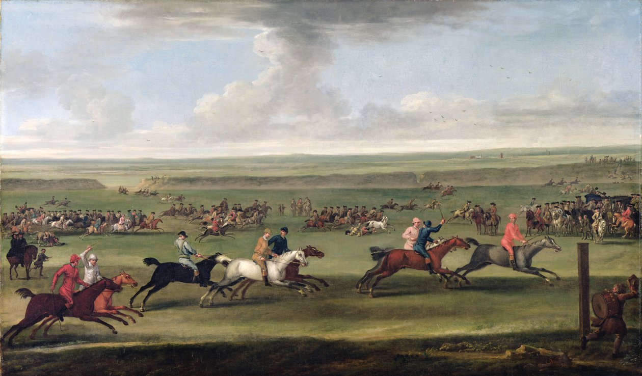 Verseny a jeladó pályán Newmarketben, 1750 körül alkotó: John Wootton