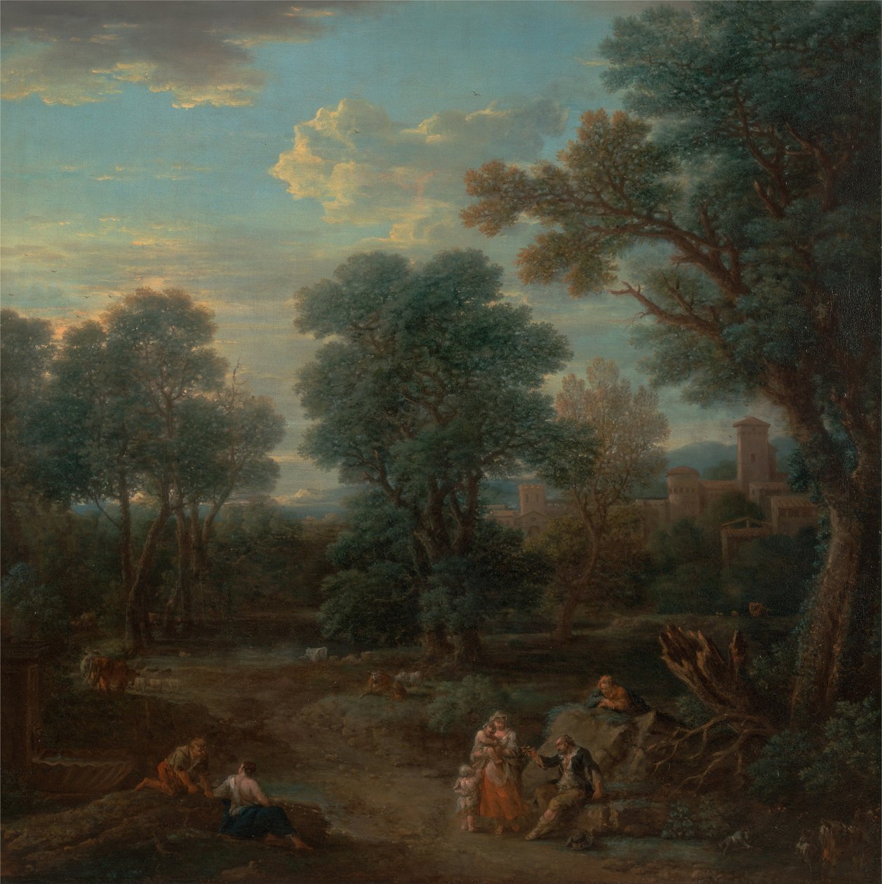 Klasszikus táj- reggel alkotó: John Wootton