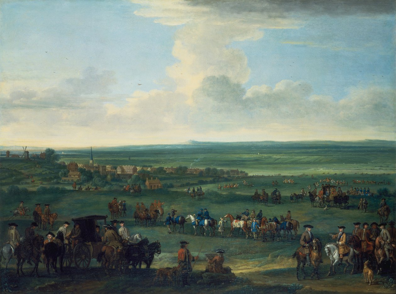 I. György Newmarketben, 1717. október 4 -én vagy 5 -én alkotó: John Wootton