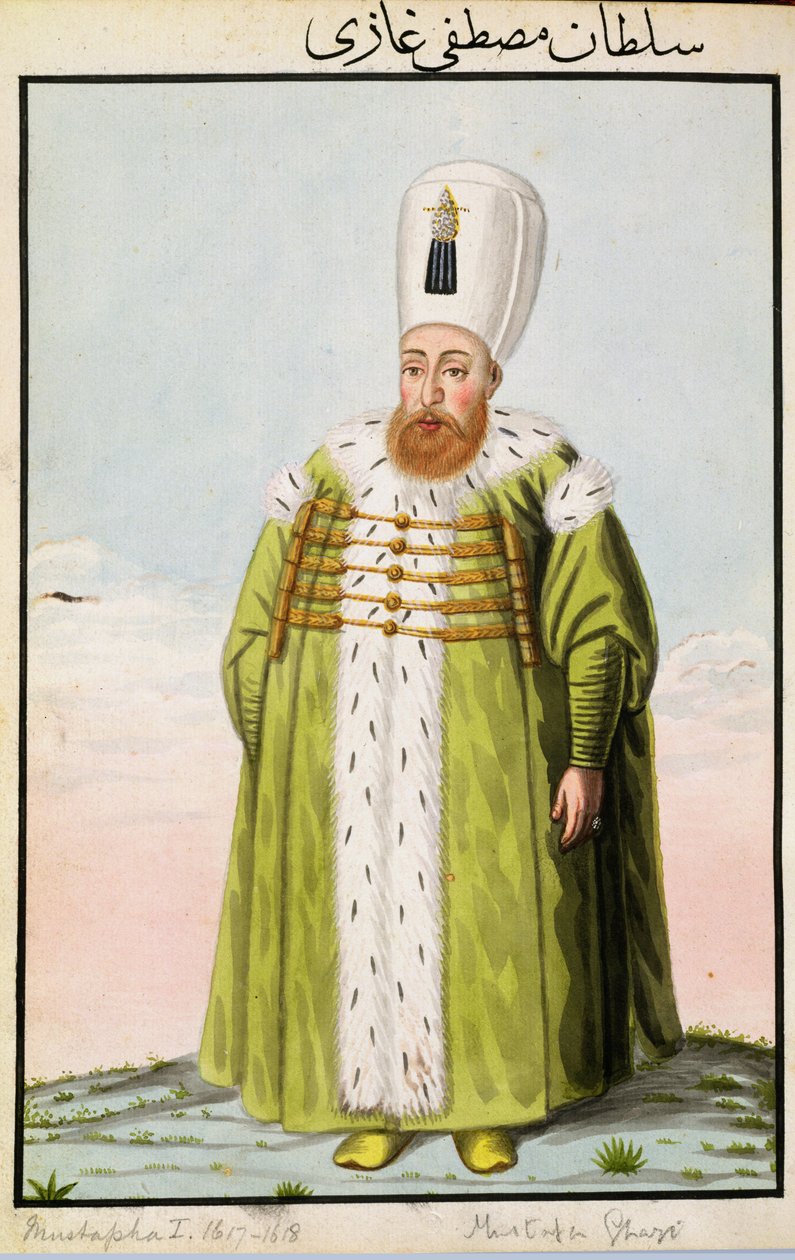 I. Musztapha (1591-1639) szultán 1617-18, 1622-23, „A török császárok portréi sorozata”, 1808 alkotó: John Young