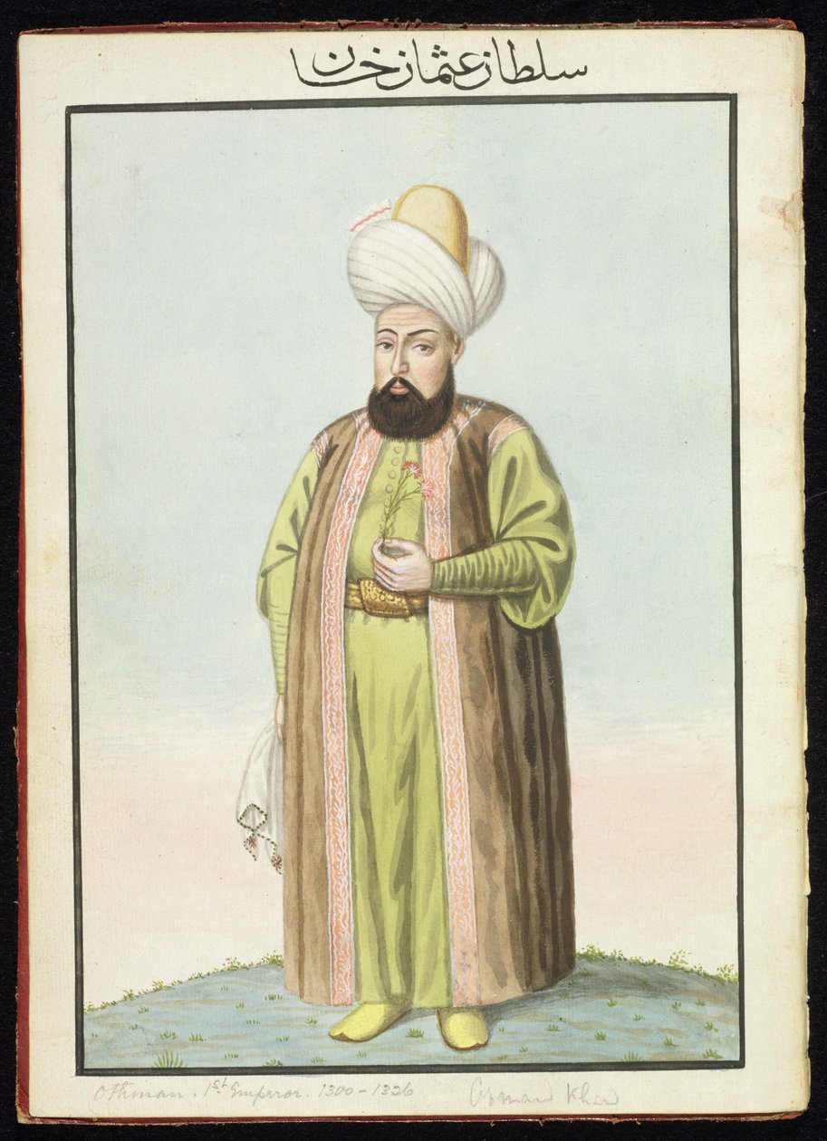 I. Othman (Oszmán) (1259-1326), az Oszmán Birodalom alapítója, szultán 1299-1326, „A török császárok portréi sorozatából”, 1808 alkotó: John Young