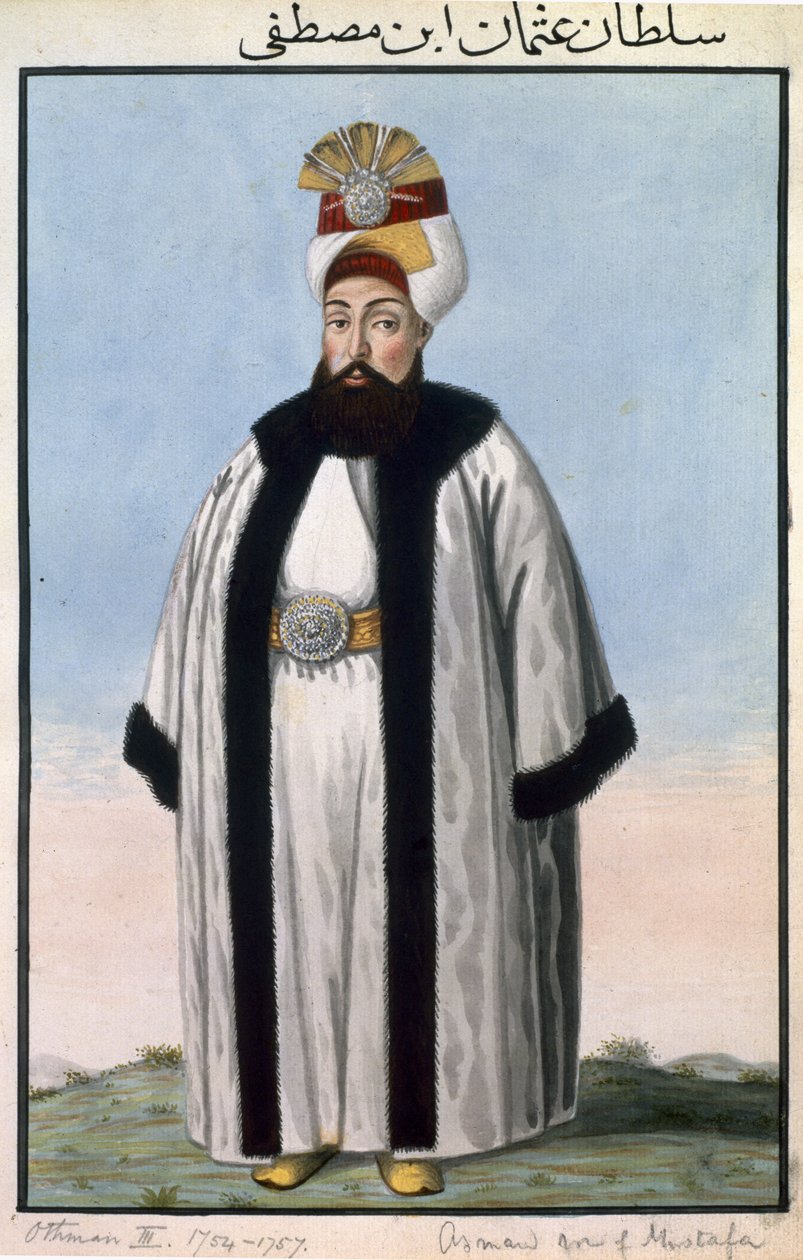 Othman (Oszmán) III (1699-1757) szultán 1754-57, "A török ​​császárok portréi sorozata", 1808 alkotó: John Young