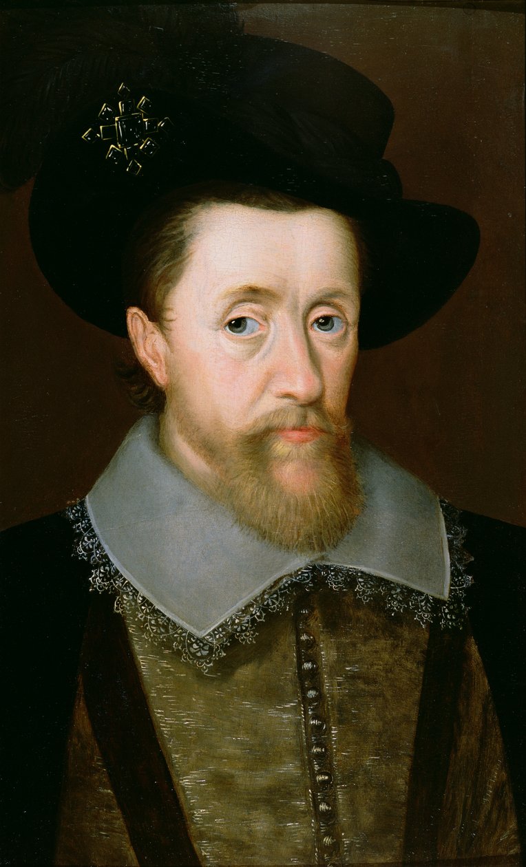 VI. Jakab, skót és I. angol portré (1566-1625) alkotó: John de Critz