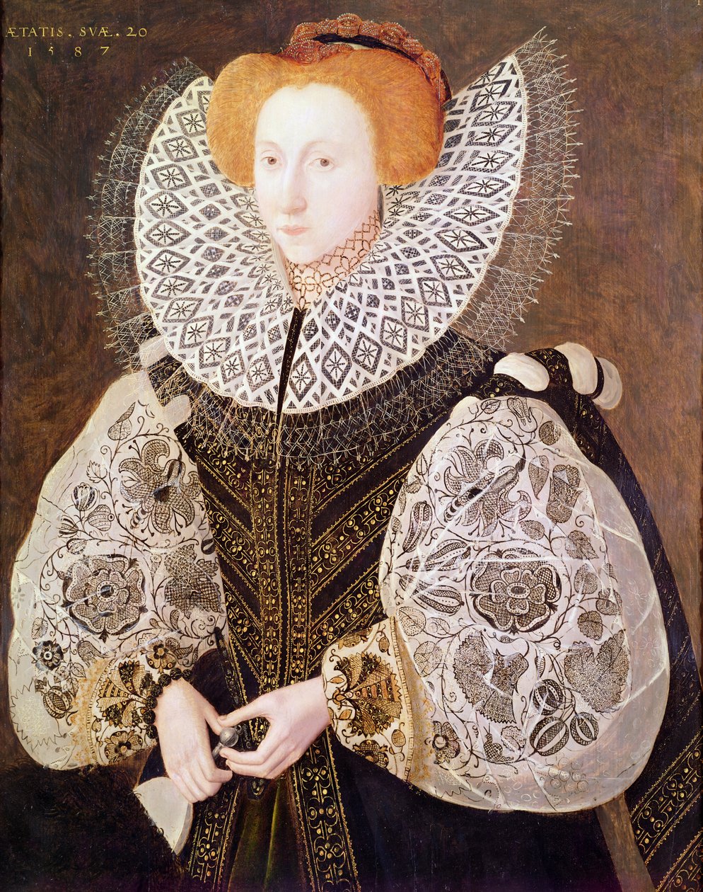 Ismeretlen lány, 20 éves, 1587 alkotó: John Bettes the Younger
