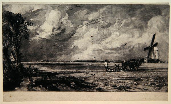 Tavasz, metszett: David Lucas (1802-81), 1829 körül (mezzotint és fekete szénfesték papíron) alkotó: John (after) Constable