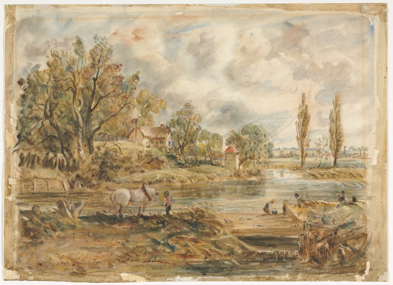 A fehér ló (akvarell) alkotó: John (after) Constable