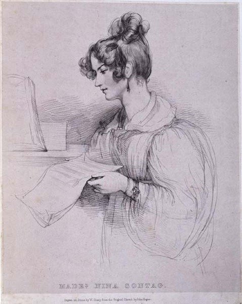 Mademoiselle Nina Sontag, metszett William Sharp (1803-75) alkotó: John (after) Hayter