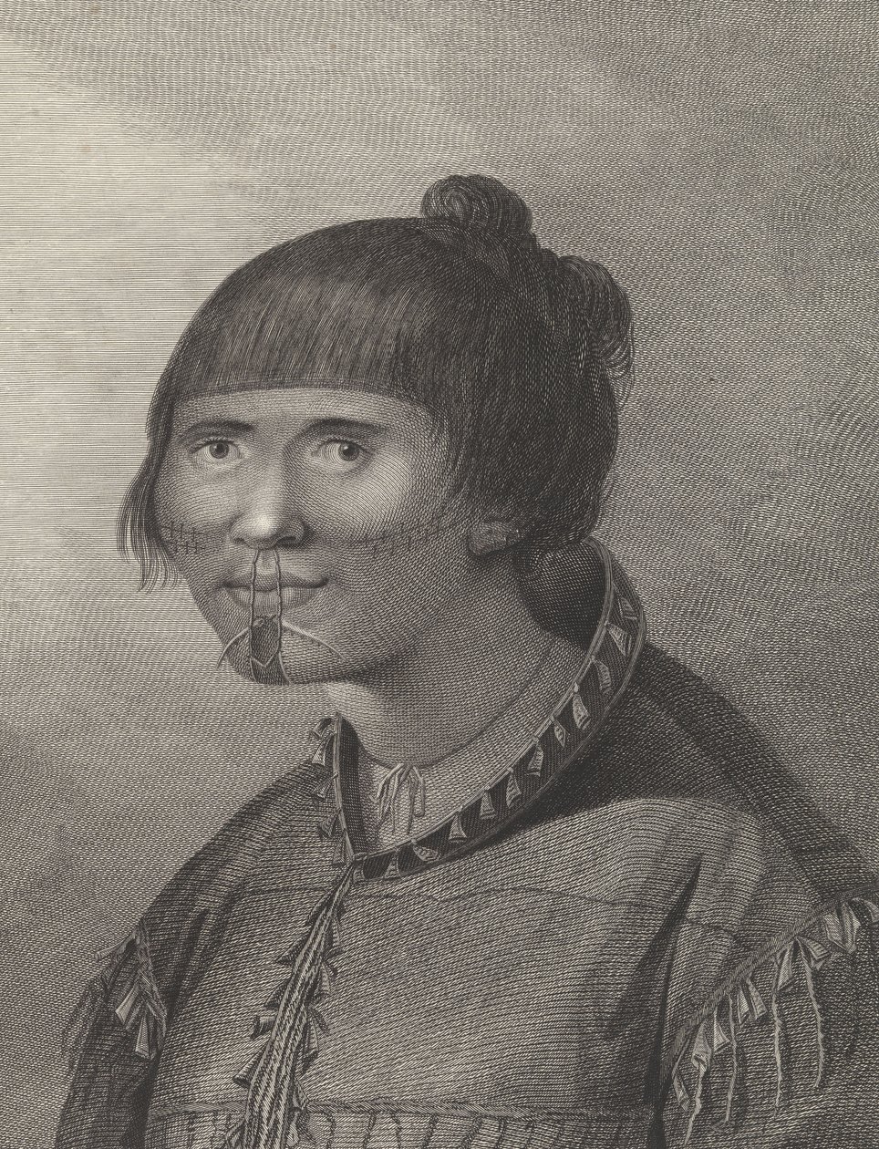 Oonalaszkai nő, 18. század vége (metszet) alkotó: John (after) Webber
