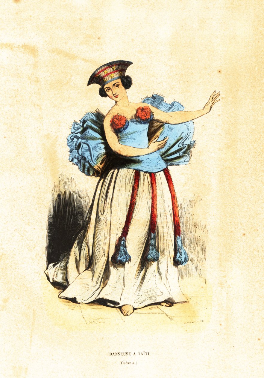 Táncoló nő Tahitin alkotó: John (after) Webber