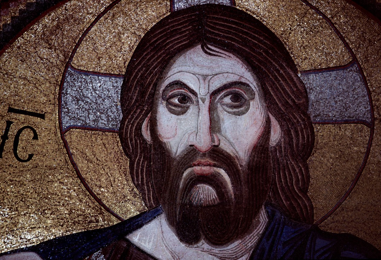 Pantokrátor Krisztus, mozaik a Daphni vagy Dafni kolostorban (UNESCO világörökségi lista alkotó: Walter Charles Mills