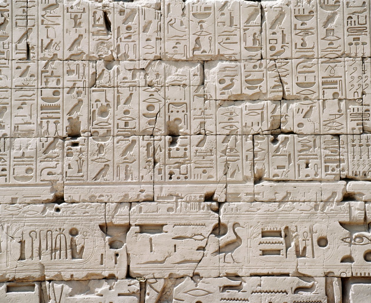 Egyiptom, Luxor kormányzóság, Karnak, Amon nagy temploma, Great Hypostyle Hall, Külső fal részlete alkotó: Walter Charles Mills