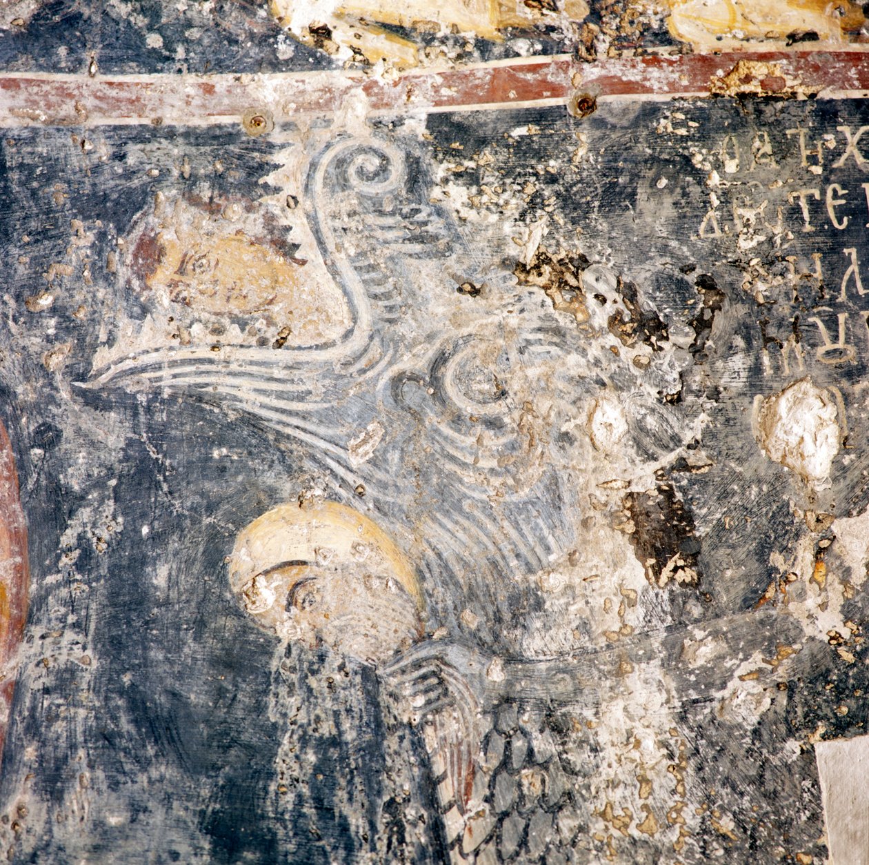 Freskó a templomban, Deliana, Kréta, Görögország (fotó) alkotó: Walter Charles Mills