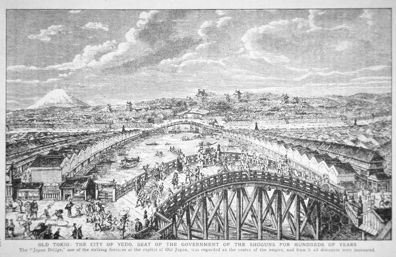 Régi Tokió: Edo városa (litho) alkotó: Walter Charles Mills
