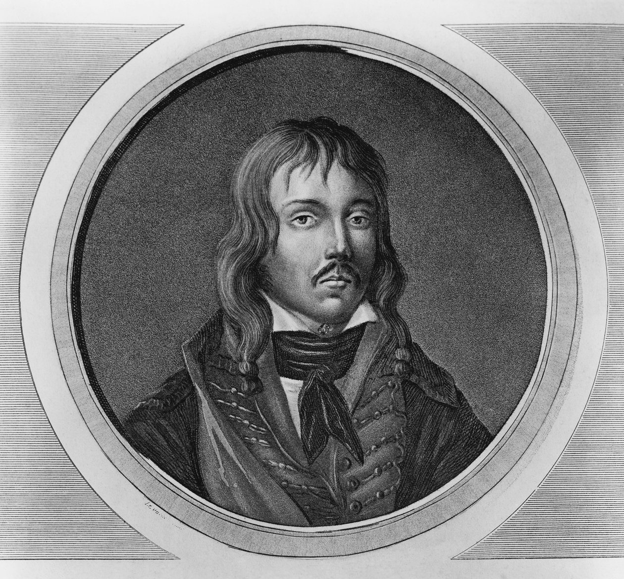 Francois Severin Marceau-Desgraviers (1769-1796), a függetlenségi háborúk francia tábornokának portréja, metszet alkotó: Walter Charles Mills