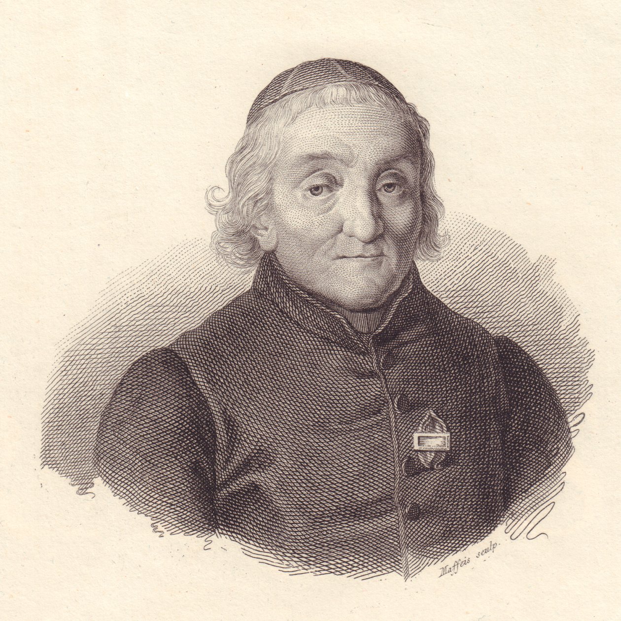 Pietro Tamburini (1737-1827) olasz teológus portréja, Maffeis rézmetsze alkotó: Walter Charles Mills