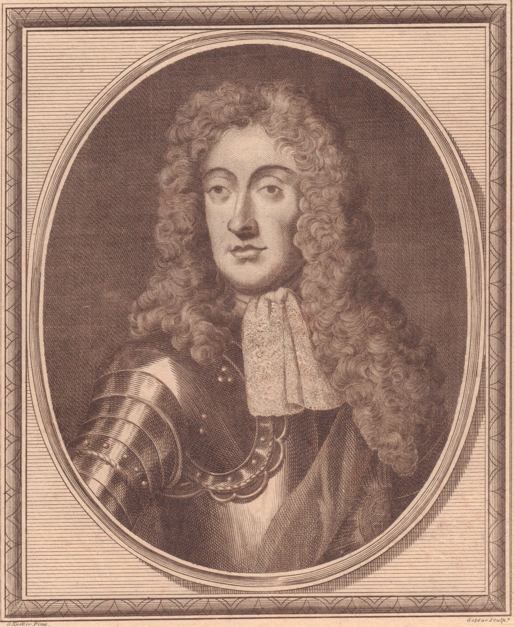II. Jakab (1633-1701) portréja, John Goldar (1729-1795) rézmetsze G Kneller festményéből alkotó: Walter Charles Mills