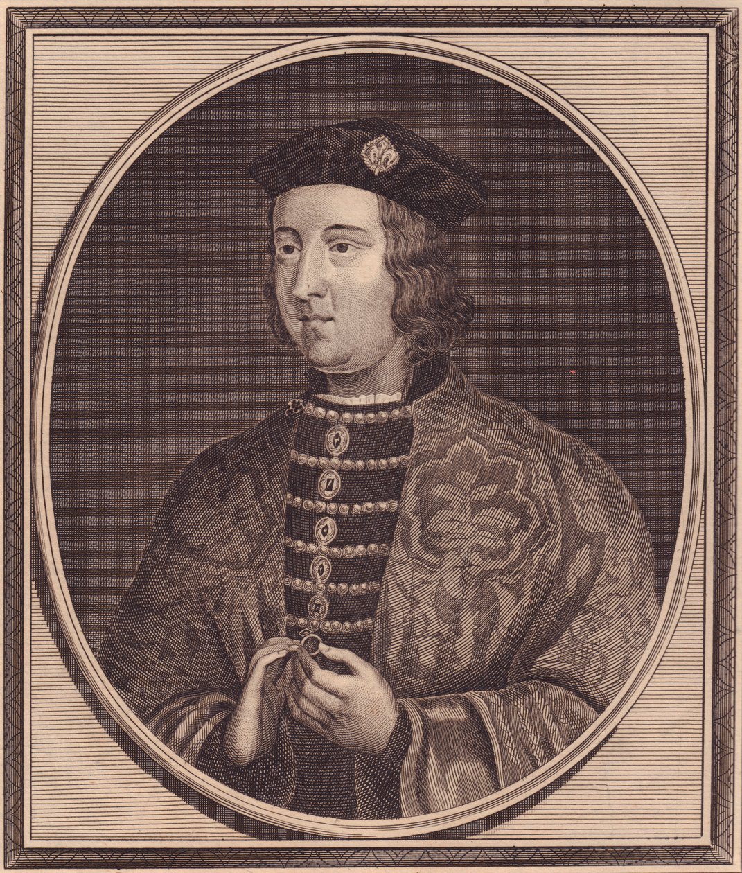 IV. Edward angol király (1442-1483) portréja, John Goldar (1729-1795) rézmetsze alkotó: Walter Charles Mills