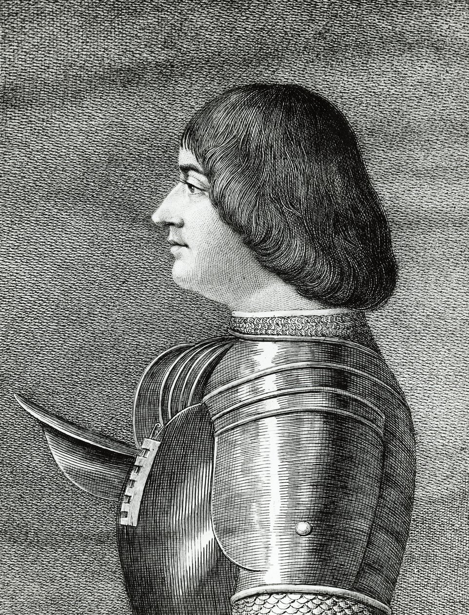 Ludovico Sforza, más néven Il Moro (1452-1508), Milánó hercege, metszet, portréja alkotó: Walter Charles Mills