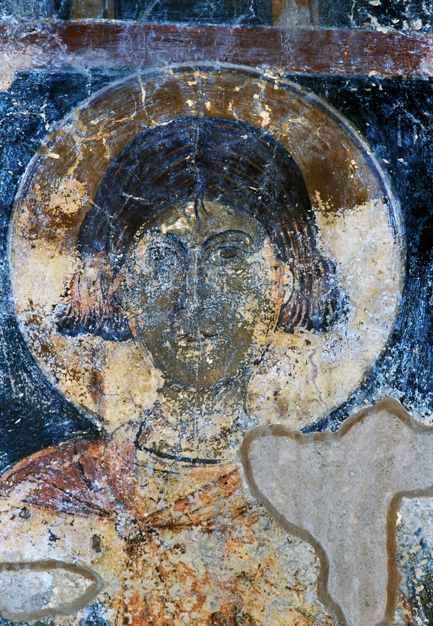 Szent, Ioannis Pagomenos freskója a Szent Miklós-kápolnában, Maza, Kréta, Görögország (fotó) alkotó: Walter Charles Mills