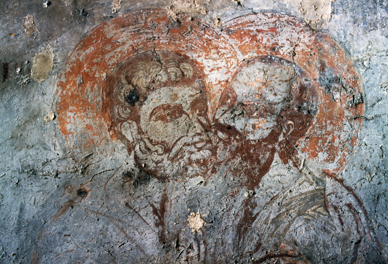 Szent Péter és Pál, freskó az Agios Antonios templomban, Avdou, Kréta, Görögország alkotó: Walter Charles Mills