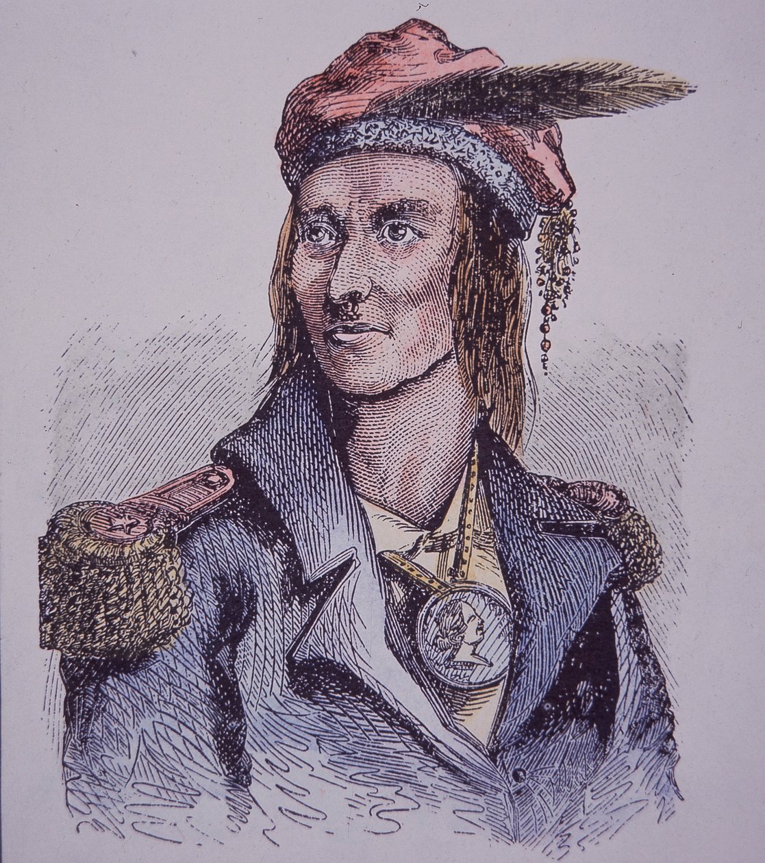 Tecumseh (színes metszet) alkotó: Walter Charles Mills