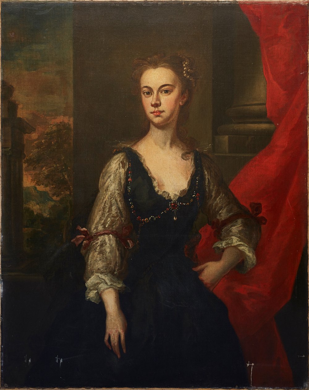 Erzsébetnek, Pembroke grófnőjének (1674-1739) készült portré (olaj, vászon) alkotó: John (studio of) Vanderbank