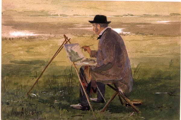 A művész portréja (akvarell, papír) alkotó: John Absolon