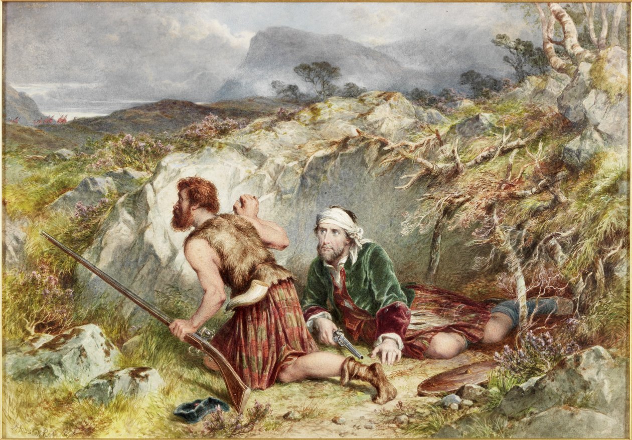 Szökevények Cullodenből (akvarell és testfesték a fedélzeten) alkotó: John Adam P. Houston