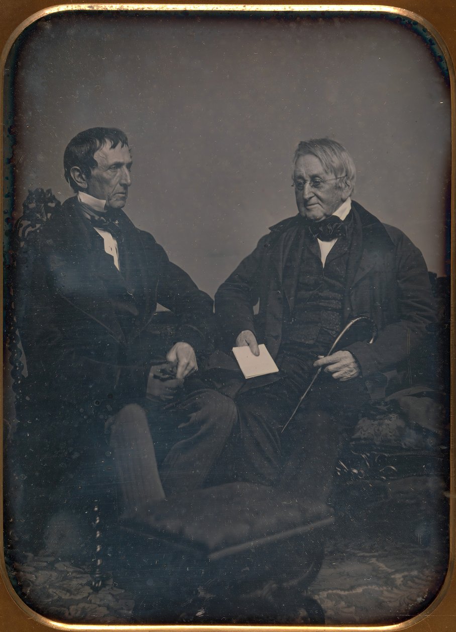 Két idős férfi beszélget, kb. 1850. alkotó: John Adams Whipple