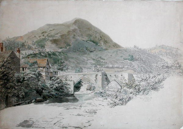 Bridge, Llangollen (akvarell, papír) alkotó: John Alexander Gresse