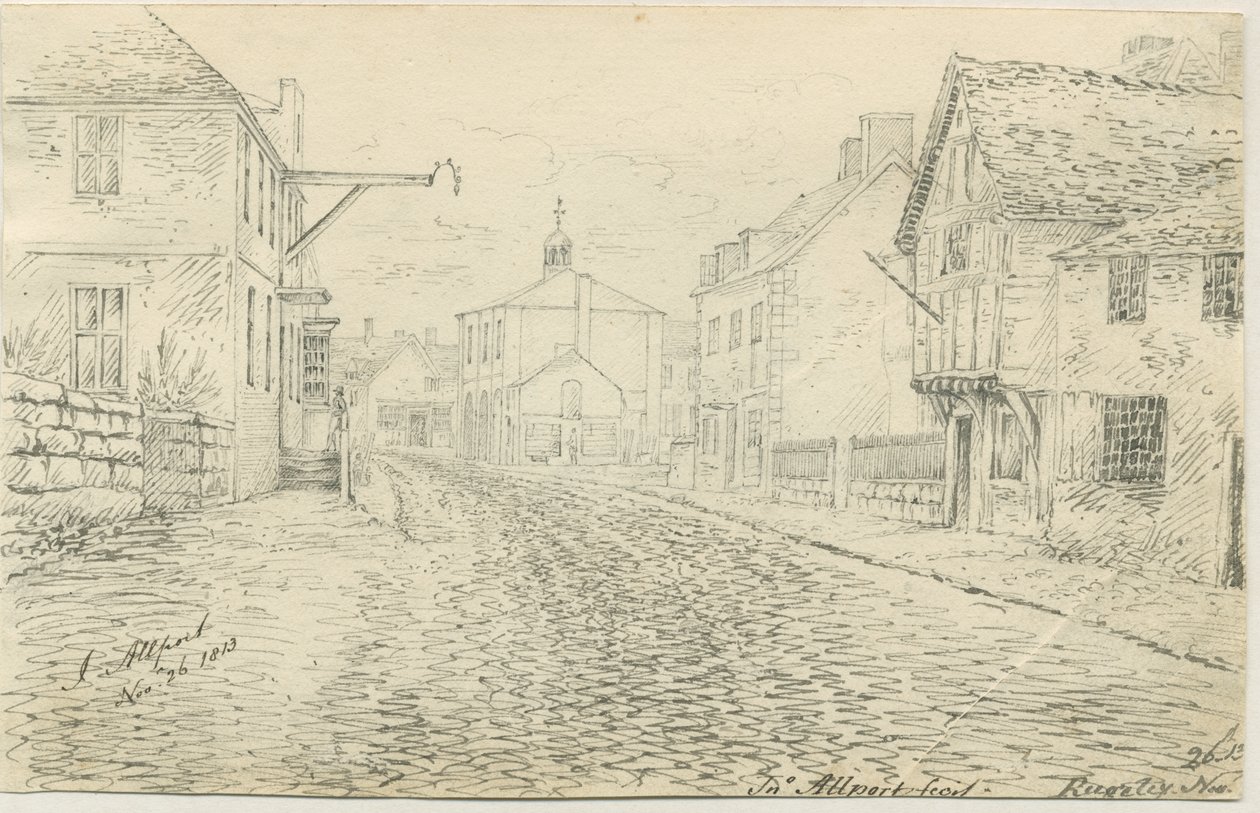 Rugeley Town: toll- és tusrajz, 1813. november 26 alkotó: John Allport