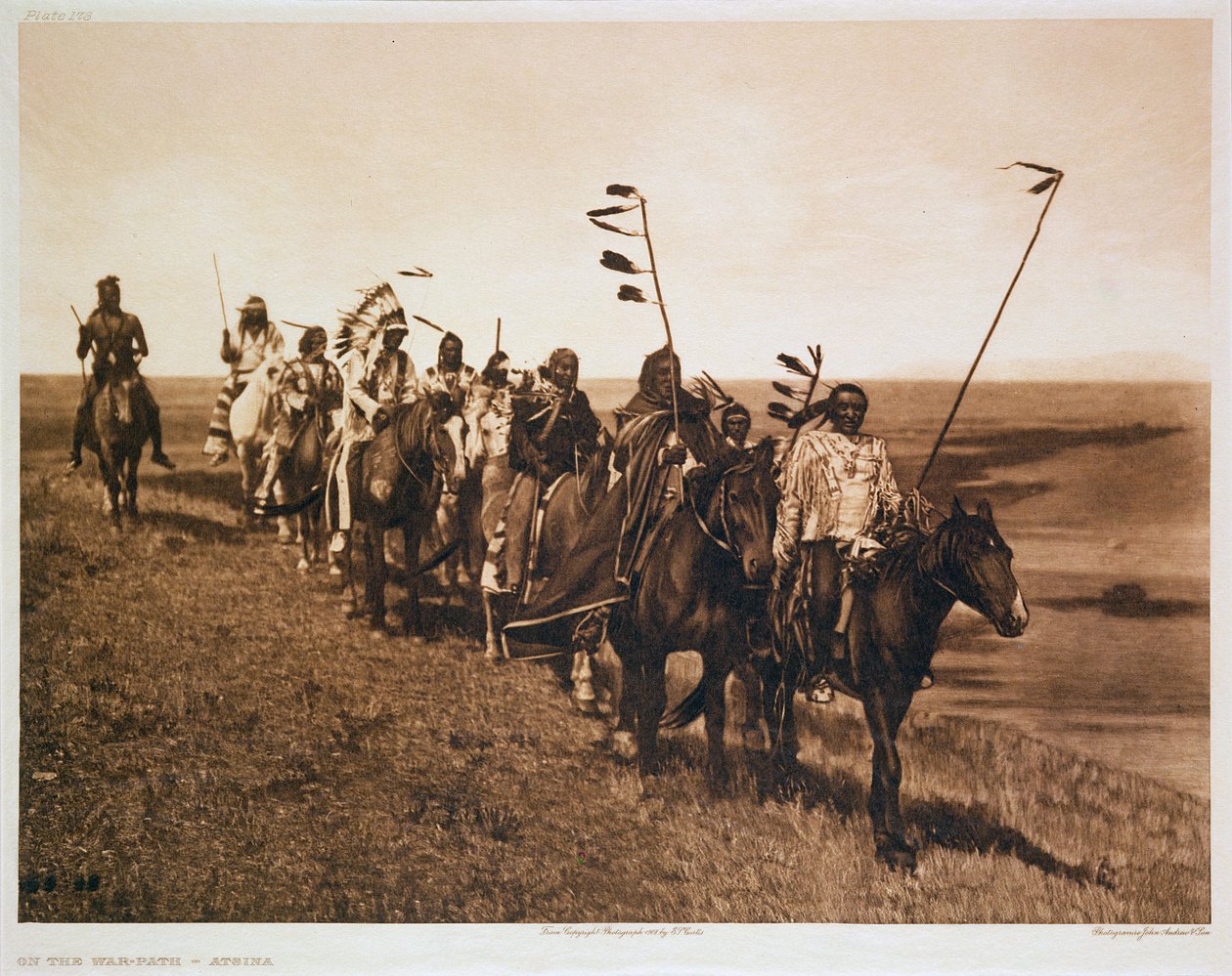„A háború ösvényén – Atsina”, 1908 alkotó: John Andrew and Son