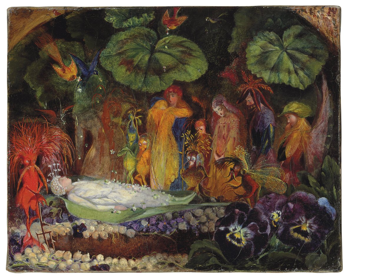 A tündérkirálynő halála alkotó: John Anster Fitzgerald