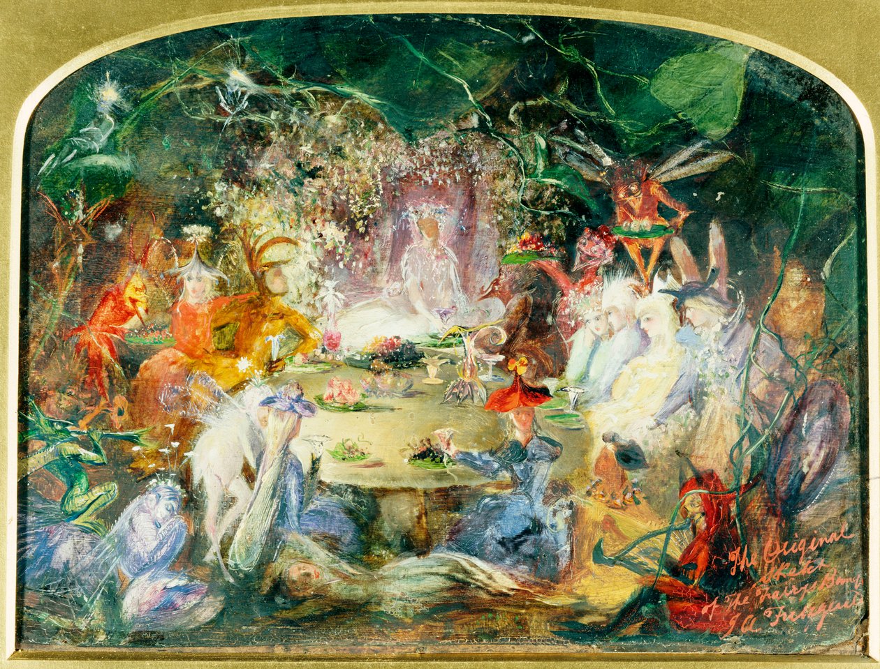 Az eredeti vázlat a Tündér bankettjéhez alkotó: John Anster Fitzgerald