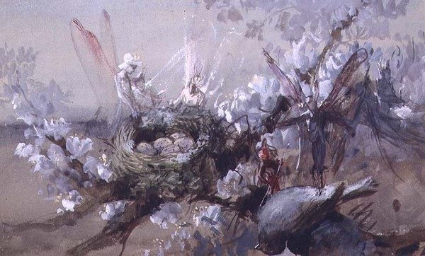 "Ki ölte meg Kakas Robint?" (akvarell) alkotó: John Anster Fitzgerald