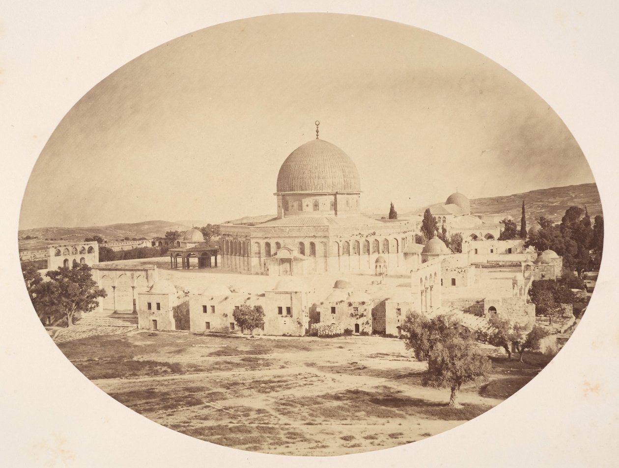 Jeruzsálem, a Mória-hegyi templom helye, 1857. alkotó: John Anthony