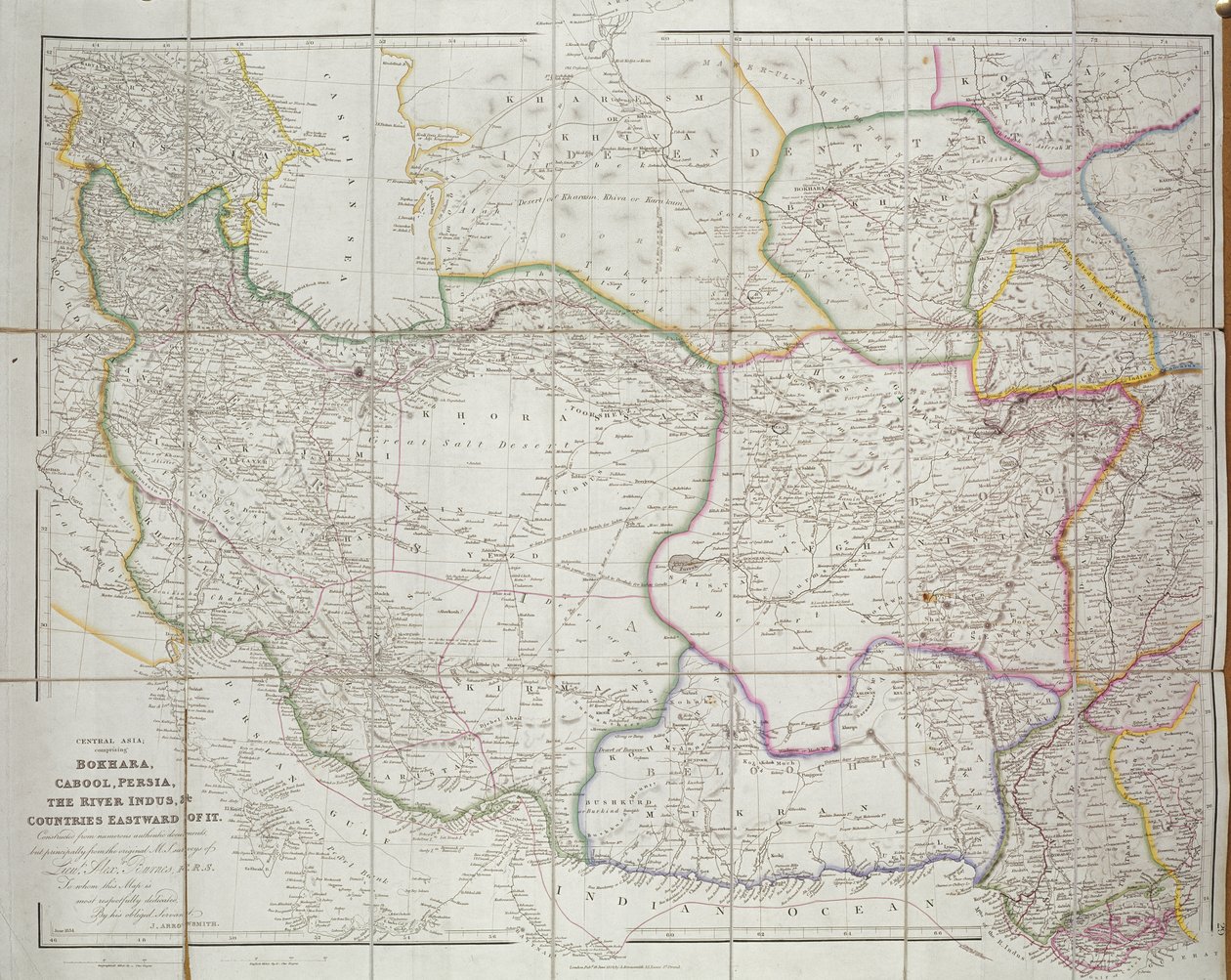 Közép-Ázsia térképe, 1834 alkotó: John Arrowsmith