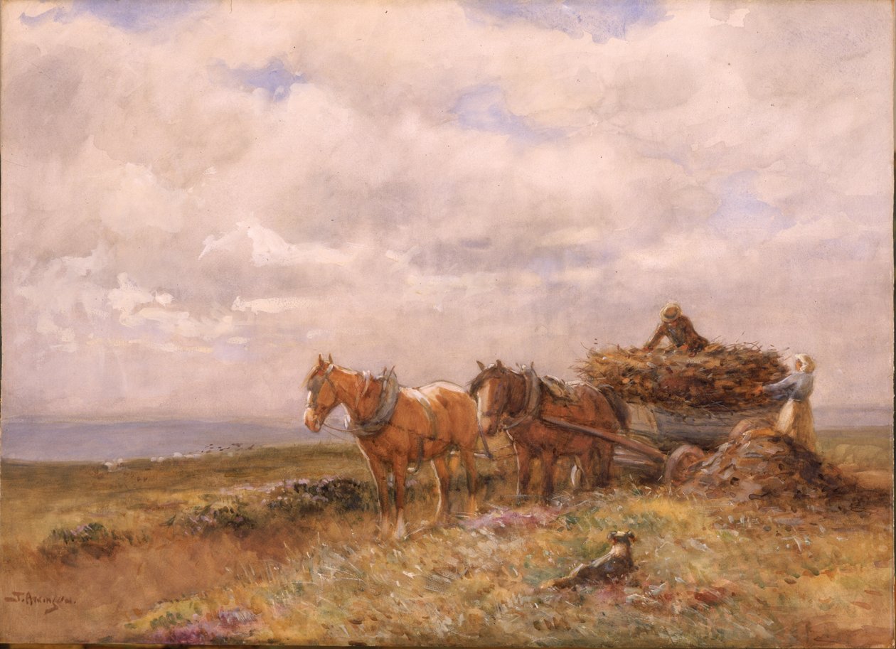Carting Gyep rajz (papíron fehérrel emelt akvarell) alkotó: John Atkinson