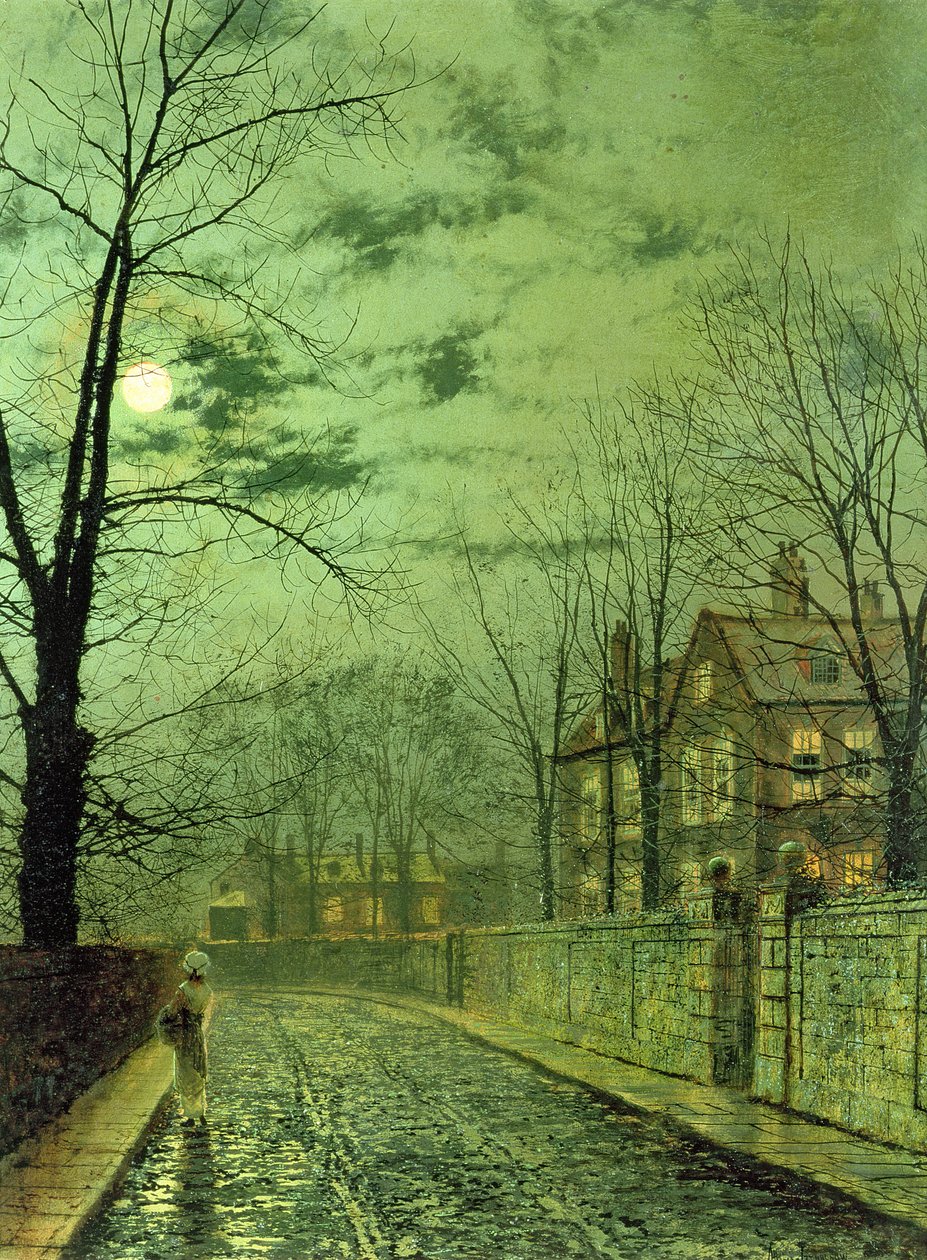 Holdfényes út alkotó: John Atkinson Grimshaw