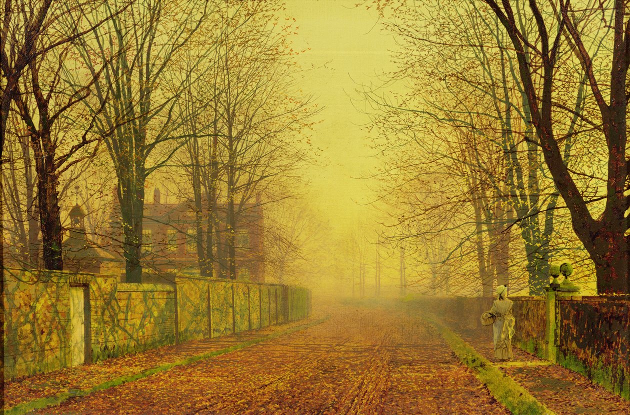 Evening Glow, 1884 körül (olaj, vászon) alkotó: John Atkinson Grimshaw
