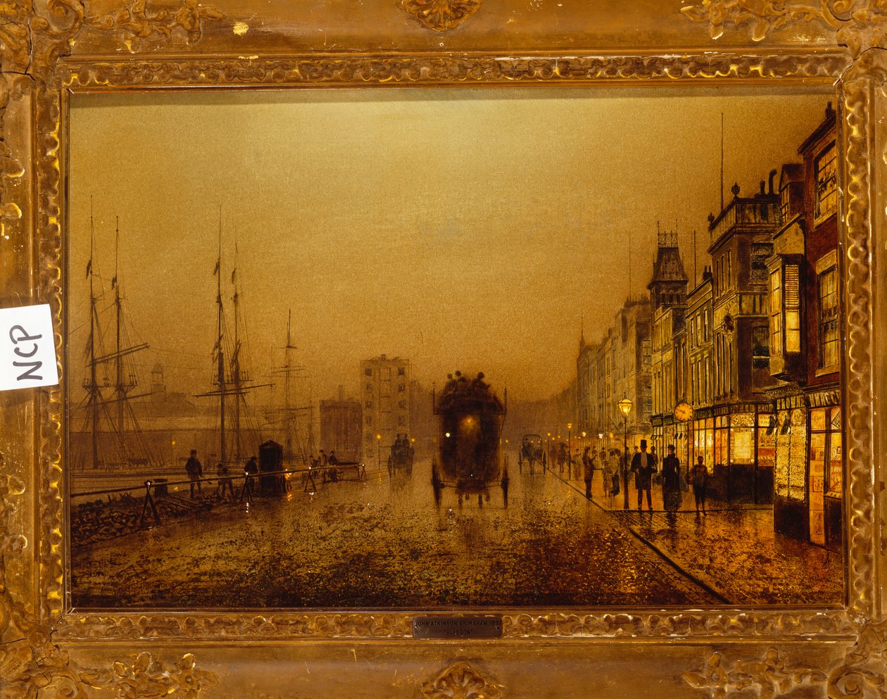 Glasgow Docks, 1892 alkotó: John Atkinson Grimshaw