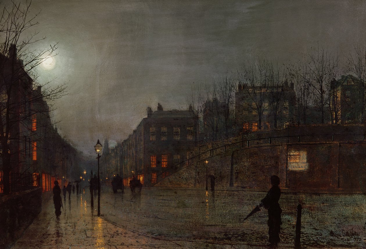 Hazatérés alkonyatkor, 1882 alkotó: John Atkinson Grimshaw