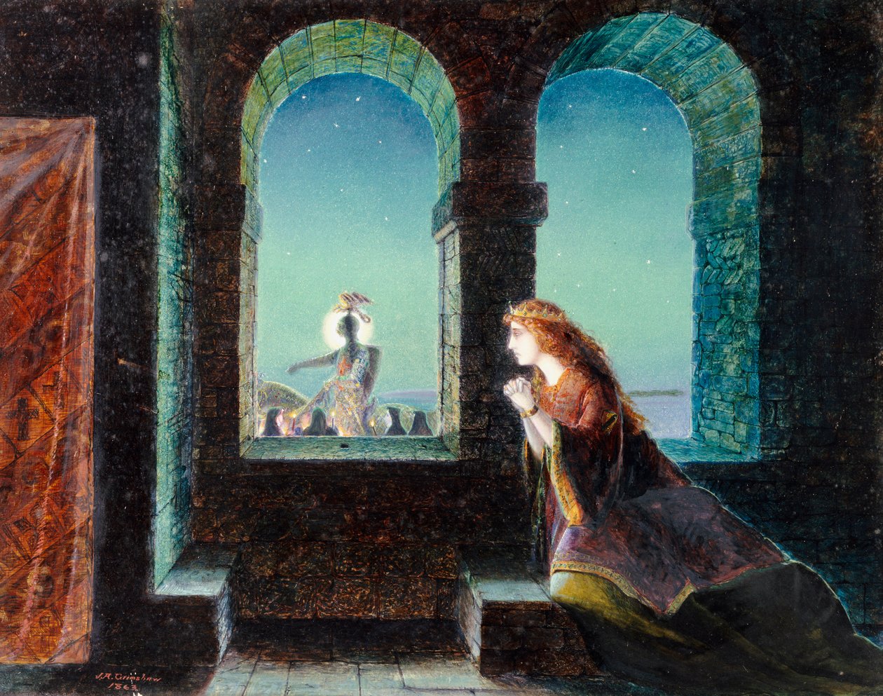 Guinevere, 1863 alkotó: John Atkinson Grimshaw