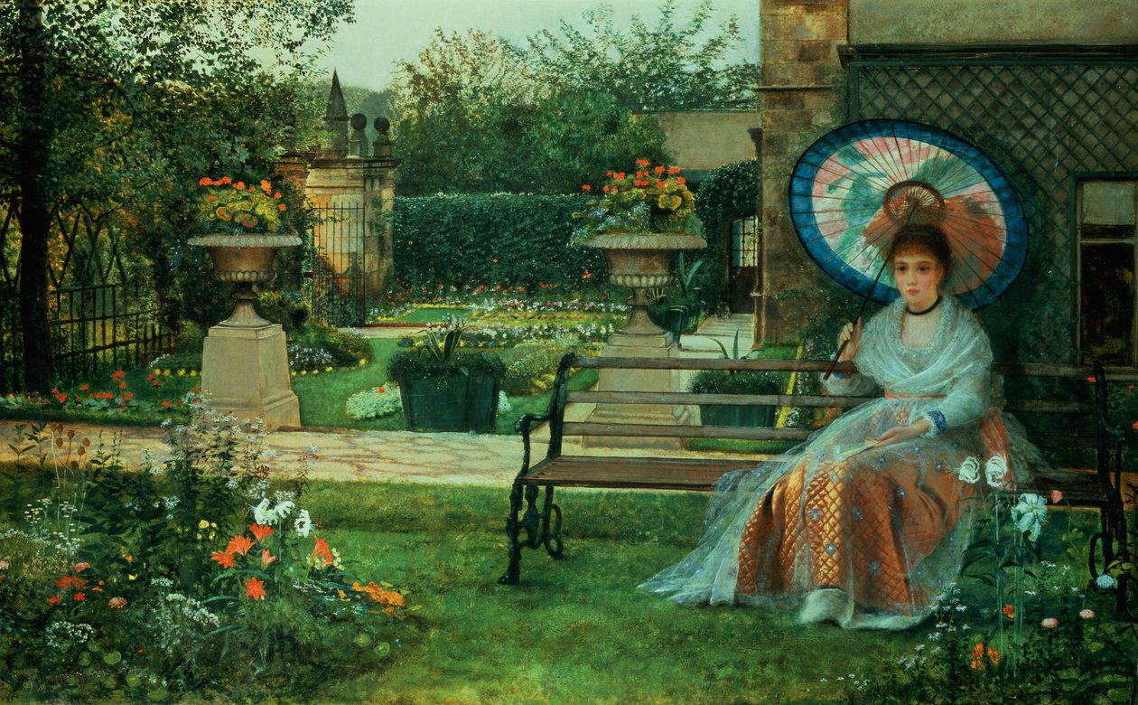 In the Plesaunce, Knostrop Hall, Leeds, 1875 alkotó: John Atkinson Grimshaw
