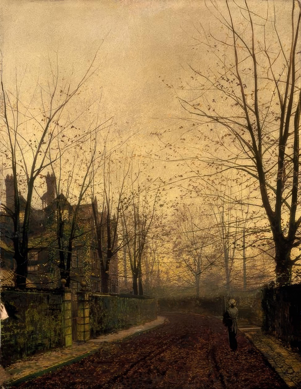 J.A.Grimshaw, Az ősz aranya / Gemälde, 1882 alkotó: John Atkinson Grimshaw